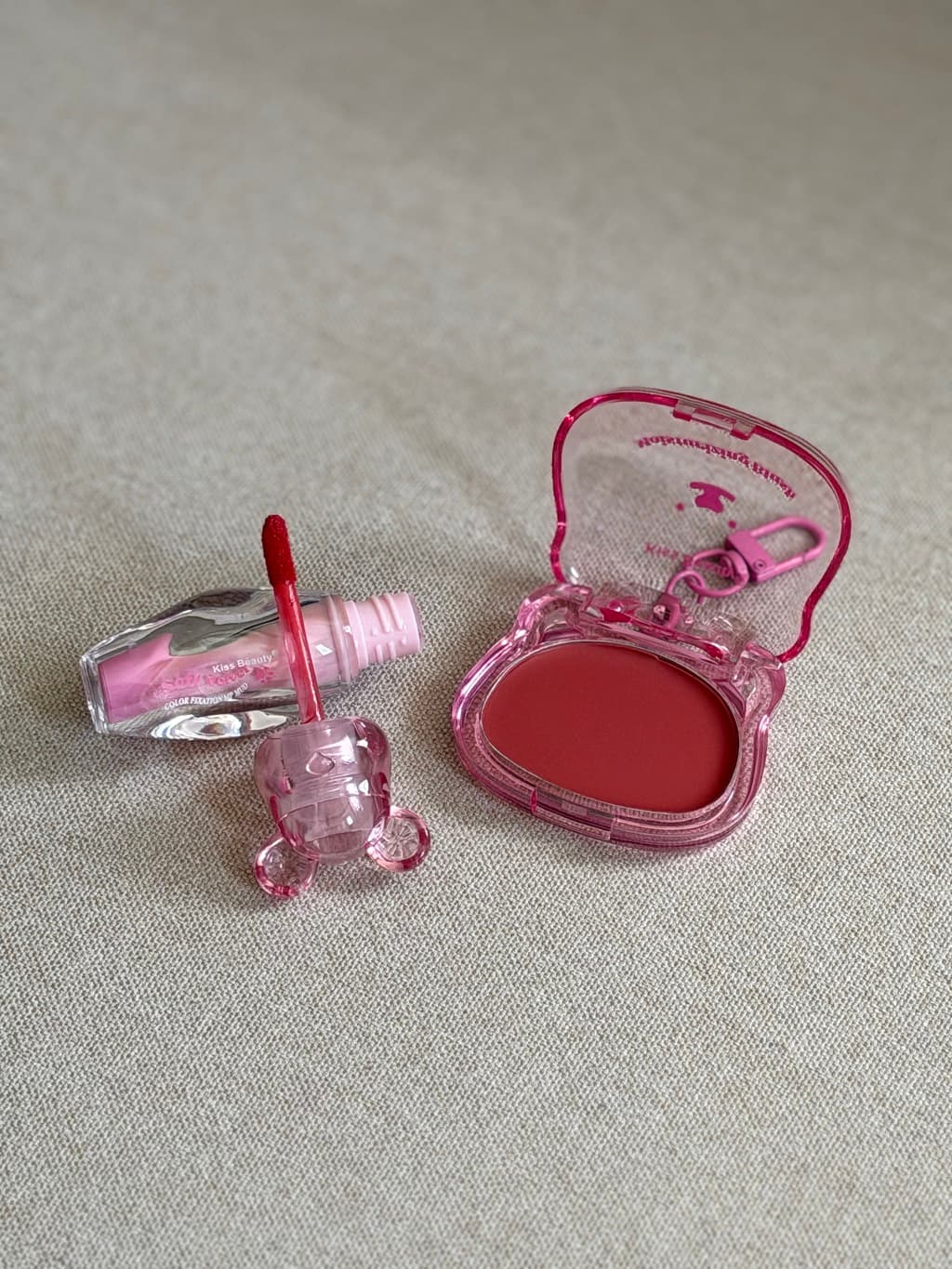 ست رژلب و رژگونه Kiss Beauty - هلویی
